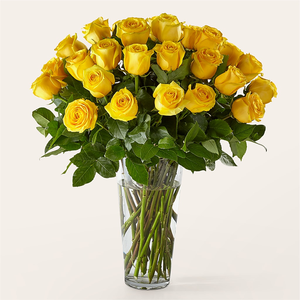 Long Stem Yellow Rose Bouquet – CRALL'S MONONGAHELA FLORAL & GIFT, Monongahela PA
