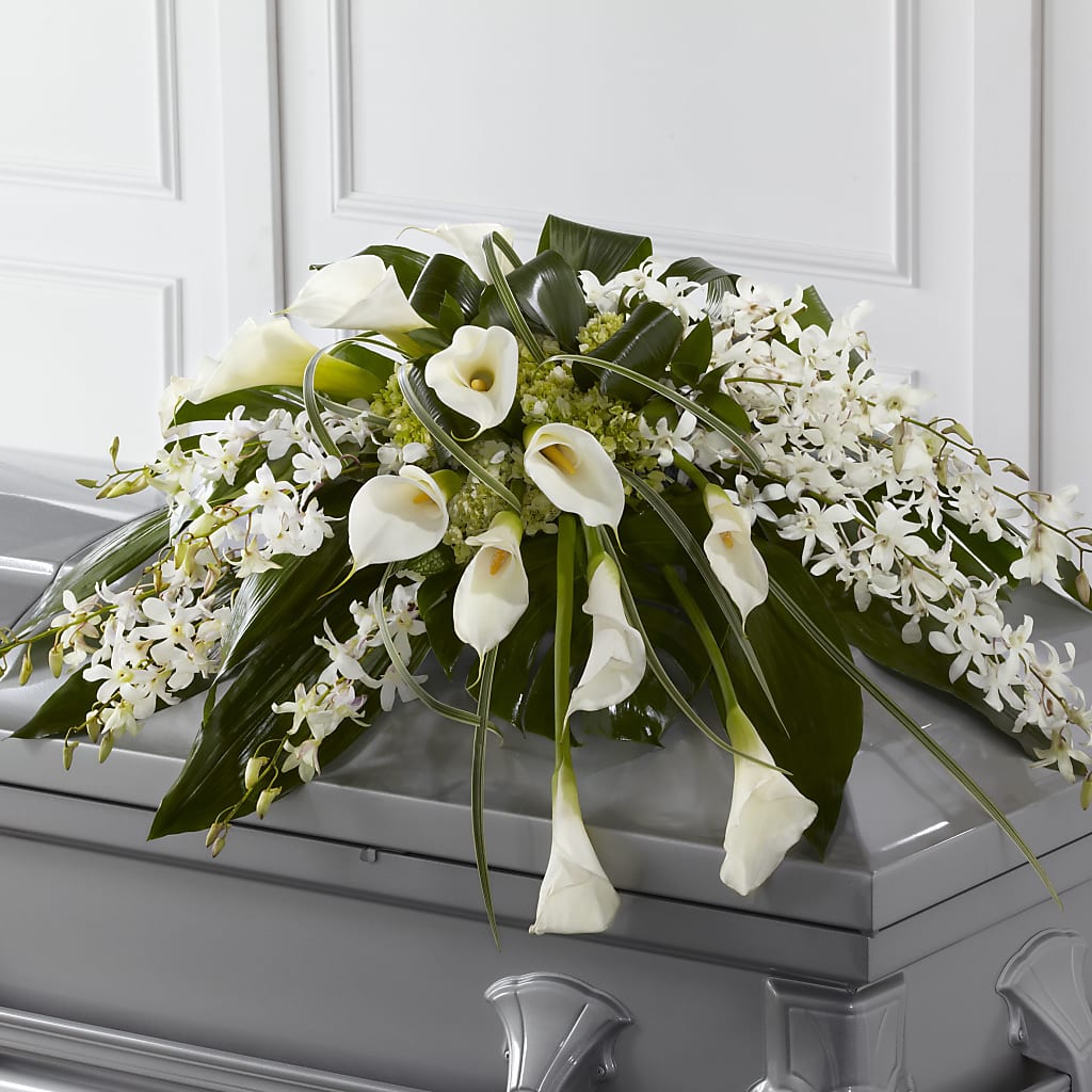 Angel Wings Casket Spray – CRALL'S MONONGAHELA FLORAL & GIFT, Monongahela PA