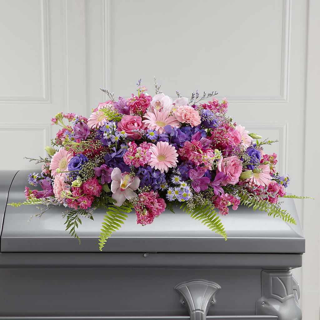 Glorious Garden Casket Spray – CRALL'S MONONGAHELA FLORAL & GIFT, Monongahela PA