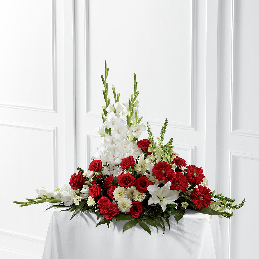 Crimson & White Arrangement – CRALL'S MONONGAHELA FLORAL & GIFT, Monongahela PA
