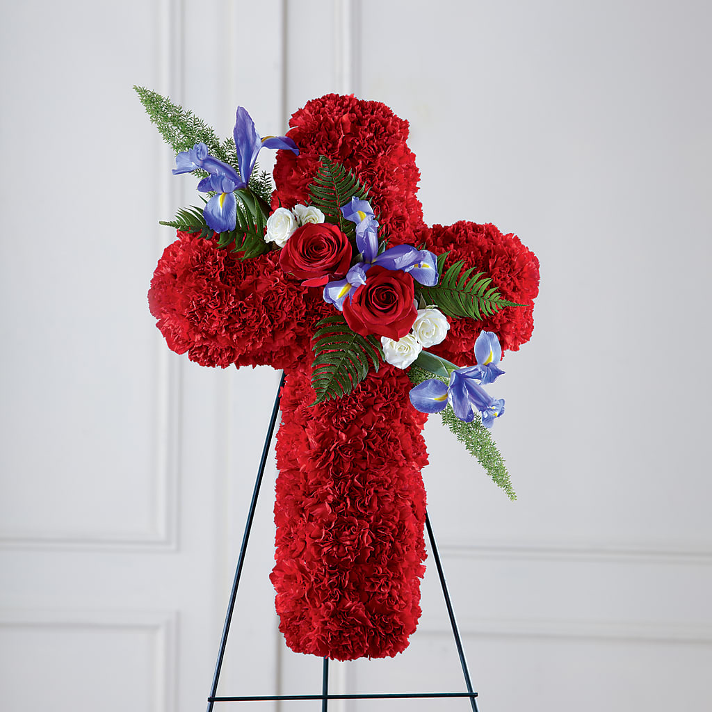 Faithful Hero Floral Cross – CRALL'S MONONGAHELA FLORAL & GIFT, Monongahela PA