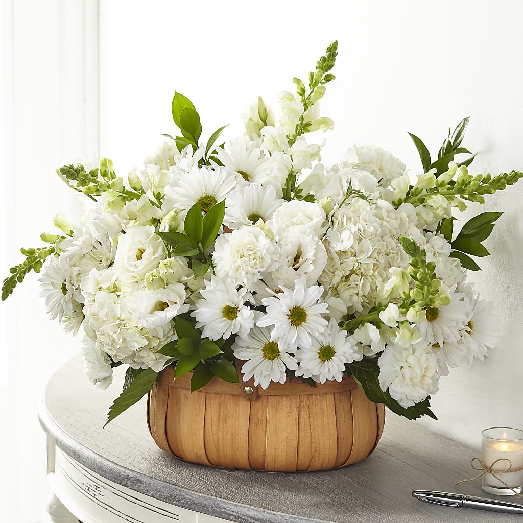 Pure Ivory Basket – CRALL'S MONONGAHELA FLORAL & GIFT, Monongahela PA