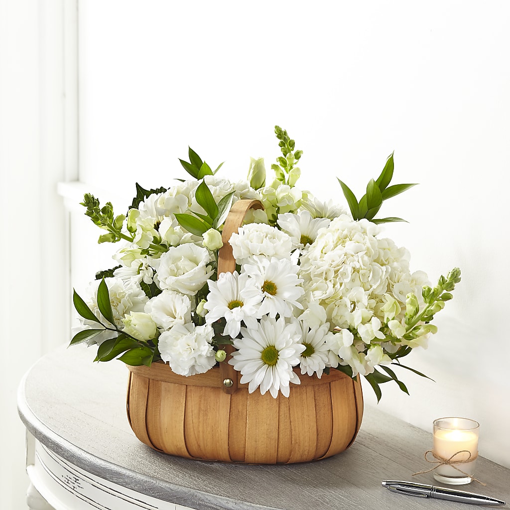 Pure Ivory Basket – CRALL'S MONONGAHELA FLORAL & GIFT, Monongahela PA