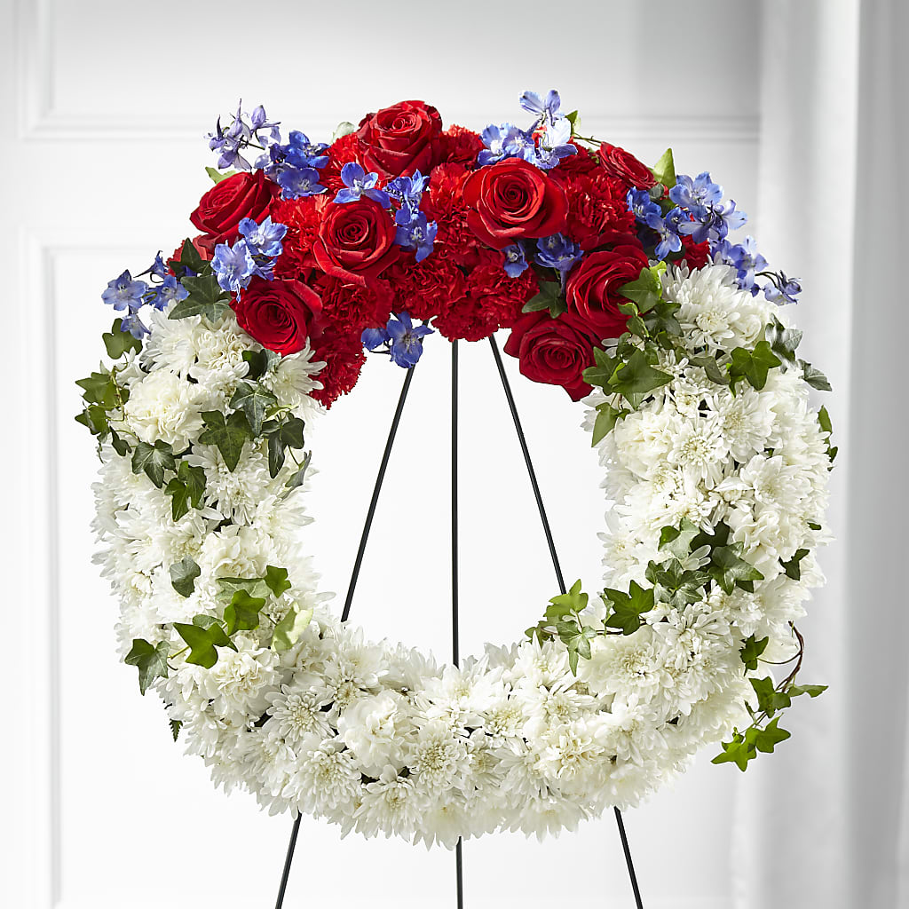 Patriotic Passion Wreath – CRALL'S MONONGAHELA FLORAL & GIFT, Monongahela PA