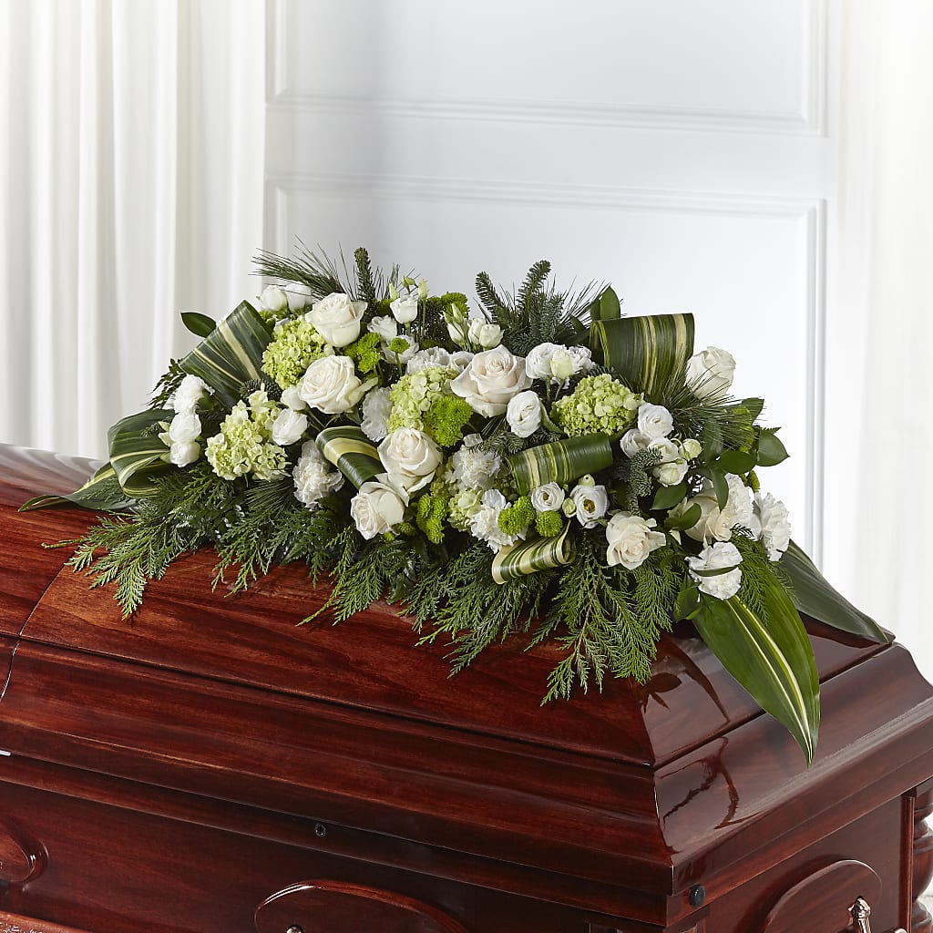 Hopeful Gesture Casket Spray – CRALL'S MONONGAHELA FLORAL & GIFT, Monongahela PA