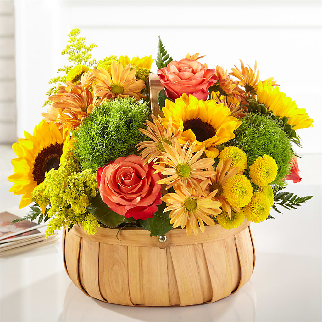 Harvest Sunflower Basket – CRALL'S MONONGAHELA FLORAL & GIFT, Monongahela PA