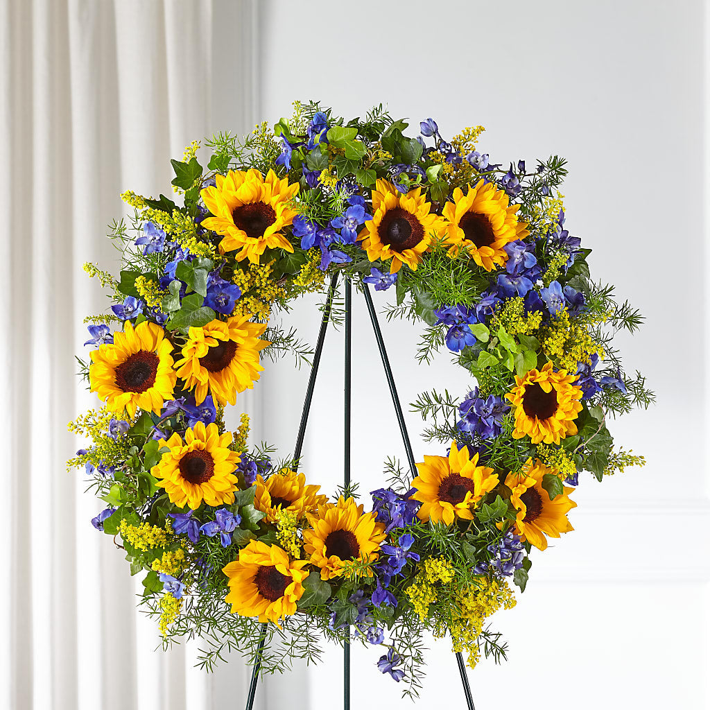Bright Rays Wreath – CRALL'S MONONGAHELA FLORAL & GIFT, Monongahela PA