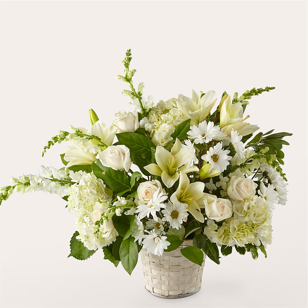 Ivory Elegance Floral Basket – CRALL'S MONONGAHELA FLORAL & GIFT, Monongahela PA