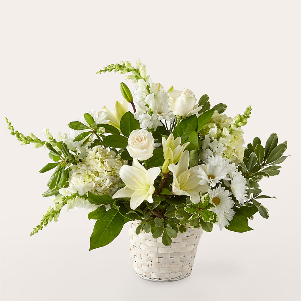 Ivory Elegance Floral Basket – CRALL'S MONONGAHELA FLORAL & GIFT, Monongahela PA