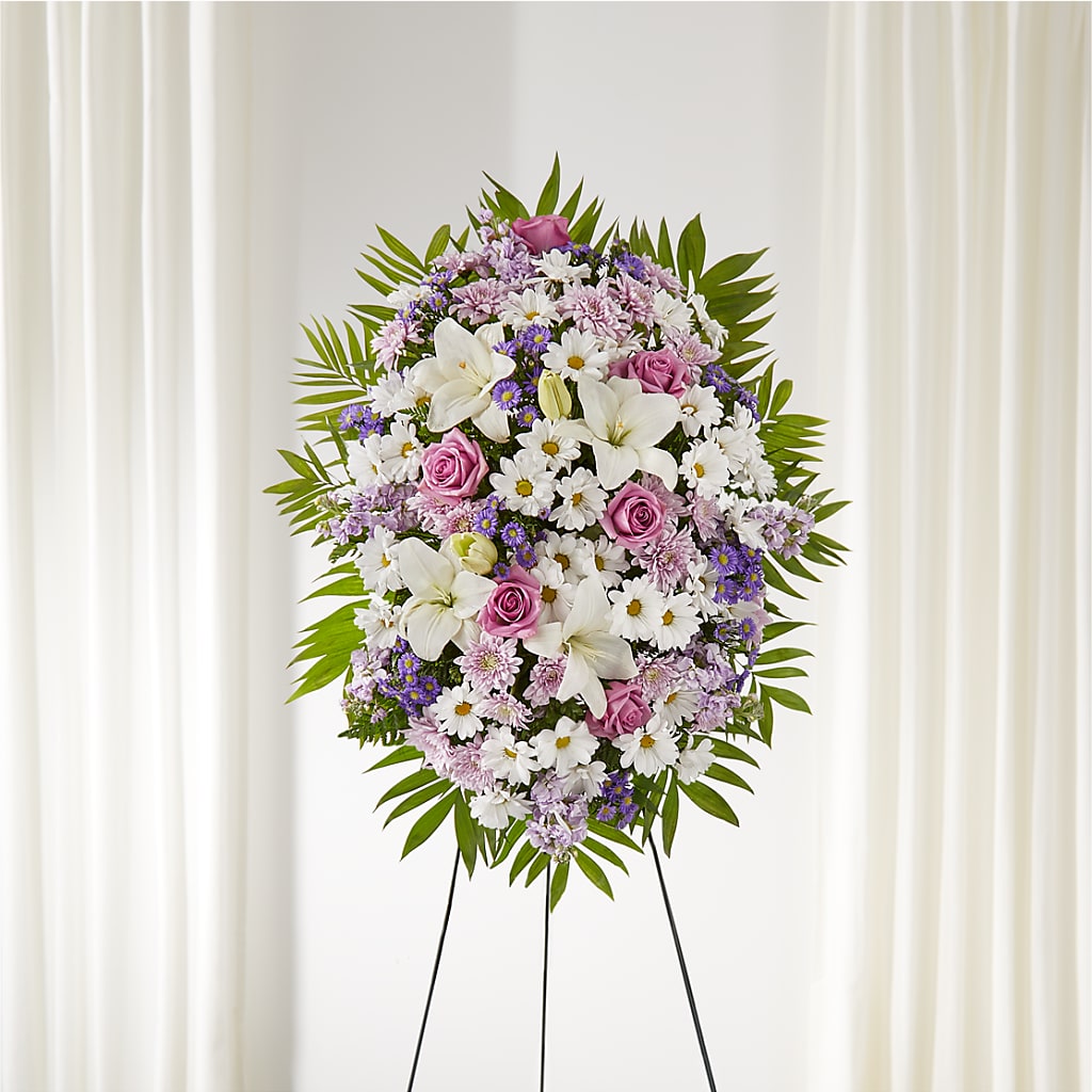 Surrounded by Love Standing Spray – CRALL'S MONONGAHELA FLORAL & GIFT, Monongahela PA