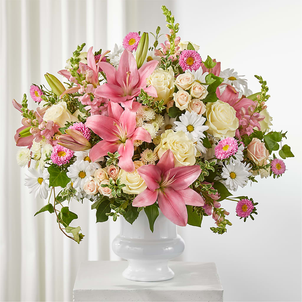 Empathetic Blooms Urn Arrangement – CRALL'S MONONGAHELA FLORAL & GIFT, Monongahela PA