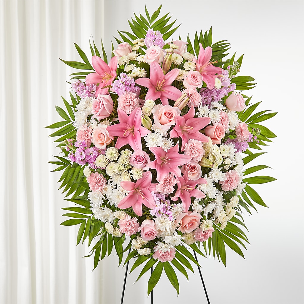 Offering Solace Standing Spray – CRALL'S MONONGAHELA FLORAL & GIFT, Monongahela PA