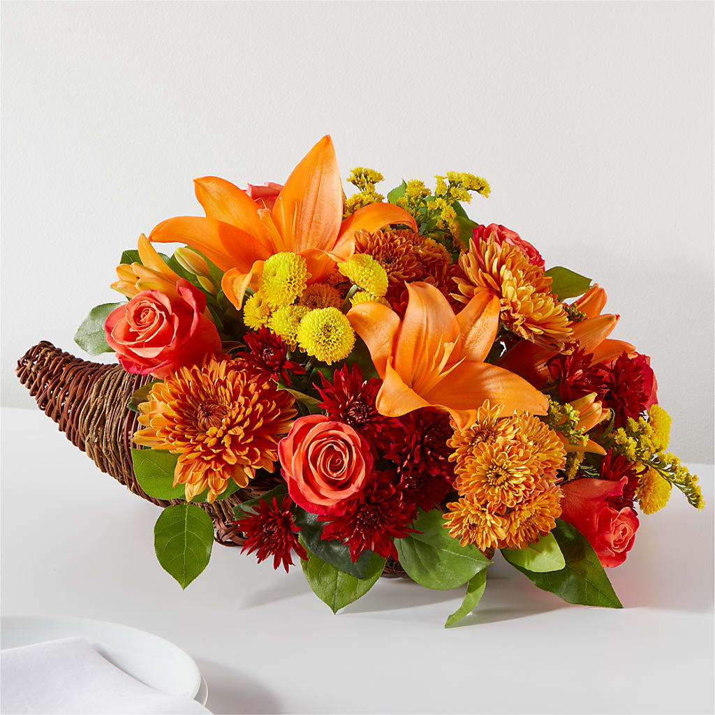 Bouquet of Blessings Cornucopia – CRALL'S MONONGAHELA FLORAL & GIFT, Monongahela PA