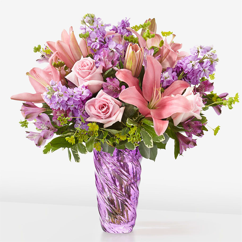 Precious Petals Bouquet with Luxe Swirl Vase – CRALL'S MONONGAHELA FLORAL & GIFT, Monongahela PA