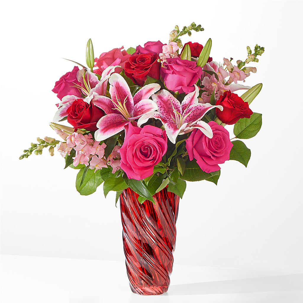 Always You Bouquet with Luxe Swirl Vase – CRALL'S MONONGAHELA FLORAL & GIFT, Monongahela PA