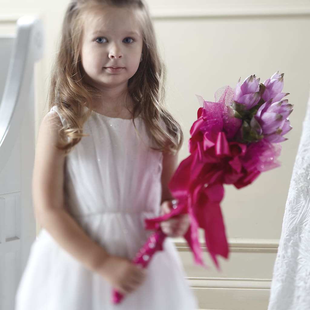 Sparkle Pink Flower Girl Bouquet – CRALL'S MONONGAHELA FLORAL & GIFT, Monongahela PA
