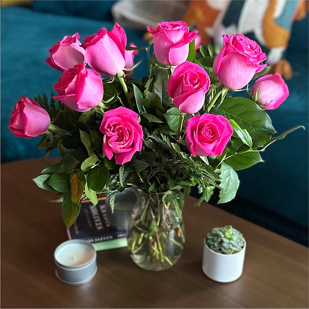 Long Stem Pink Rose Bouquet – CRALL'S MONONGAHELA FLORAL & GIFT, Monongahela PA