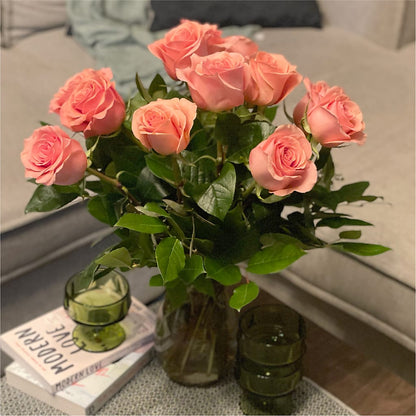 Long Stem Pink Rose Bouquet – CRALL'S MONONGAHELA FLORAL & GIFT, Monongahela PA