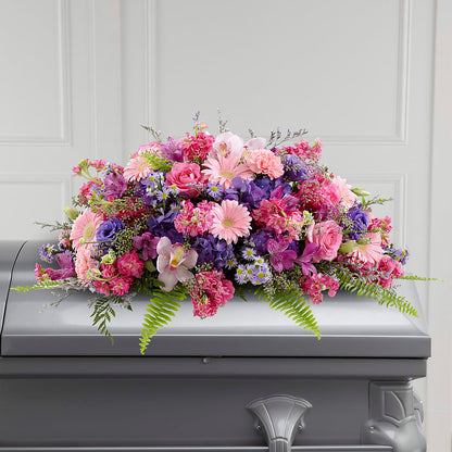 Glorious Garden Casket Spray – CRALL'S MONONGAHELA FLORAL & GIFT, Monongahela PA