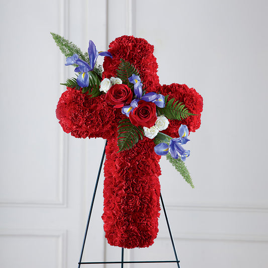 Faithful Hero Floral Cross – CRALL'S MONONGAHELA FLORAL & GIFT, Monongahela PA