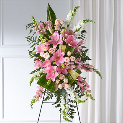 Elegant Embrace Standing Spray – CRALL'S MONONGAHELA FLORAL & GIFT, Monongahela PA