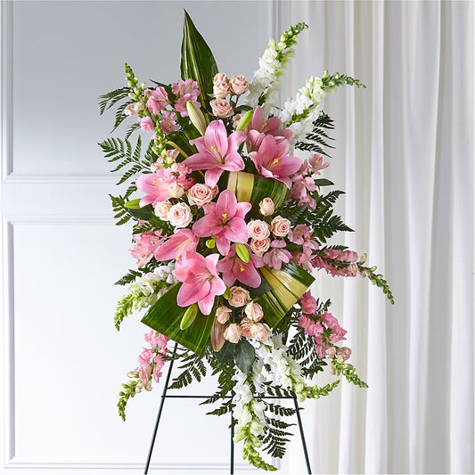 Elegant Embrace Standing Spray – CRALL'S MONONGAHELA FLORAL & GIFT, Monongahela PA