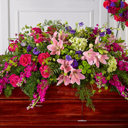 Radiant Tribute Casket Spray – CRALL'S MONONGAHELA FLORAL & GIFT, Monongahela PA