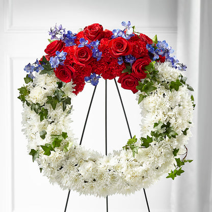 Patriotic Passion Wreath – CRALL'S MONONGAHELA FLORAL & GIFT, Monongahela PA