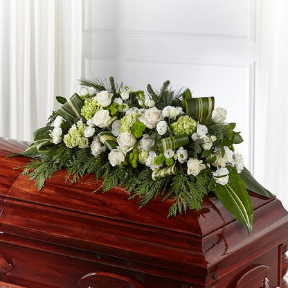 Hopeful Gesture Casket Spray – CRALL'S MONONGAHELA FLORAL & GIFT, Monongahela PA