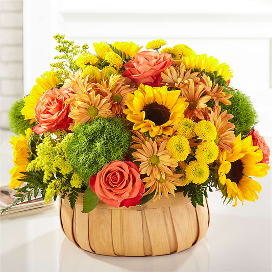 Harvest Sunflower Basket – CRALL'S MONONGAHELA FLORAL & GIFT, Monongahela PA