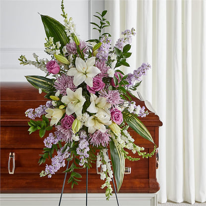Grateful Hearts Standing Spray – CRALL'S MONONGAHELA FLORAL & GIFT, Monongahela PA