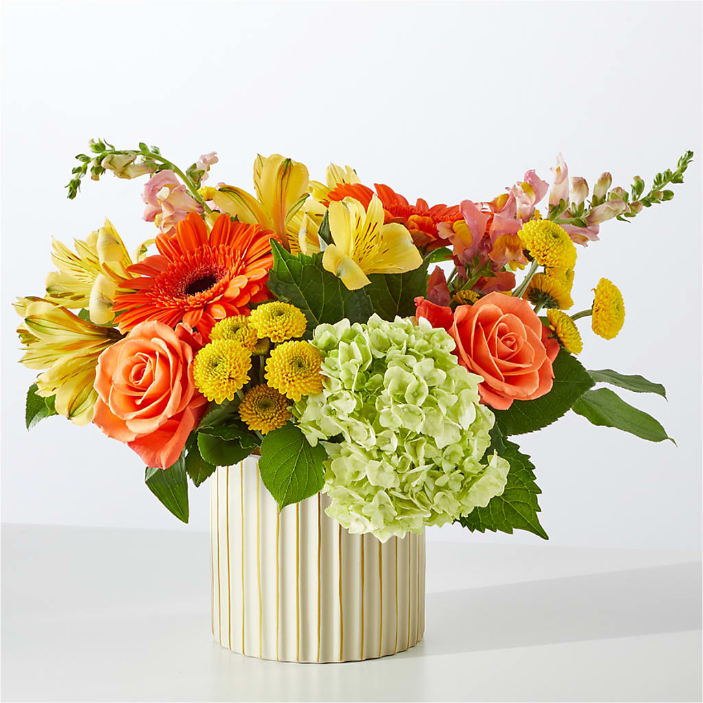Autumn Sunshine Bouquet with Ivory Vase – CRALL'S MONONGAHELA FLORAL & GIFT, Monongahela PA