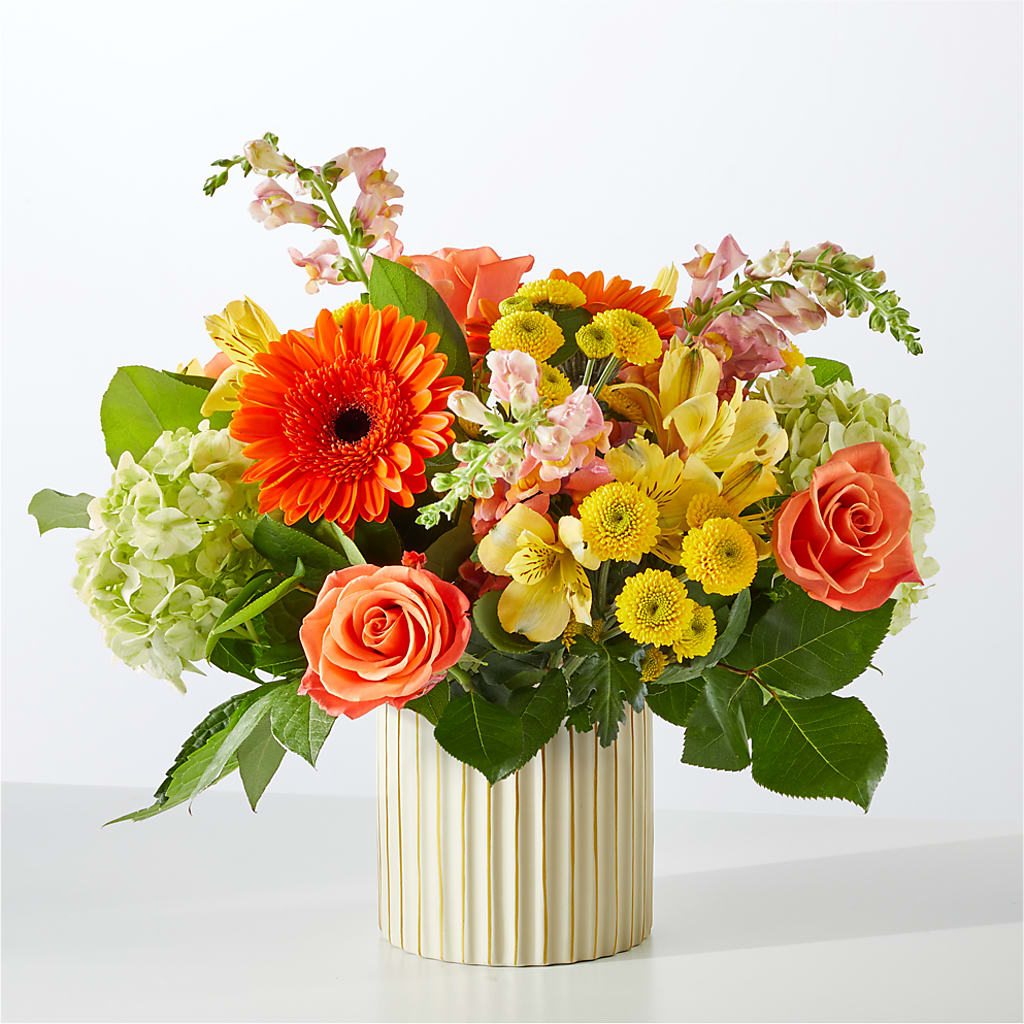 Autumn Sunshine Bouquet with Ivory Vase – CRALL'S MONONGAHELA FLORAL & GIFT, Monongahela PA