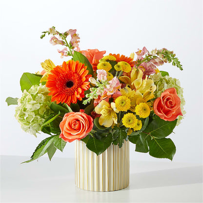 Autumn Sunshine Bouquet with Ivory Vase – CRALL'S MONONGAHELA FLORAL & GIFT, Monongahela PA