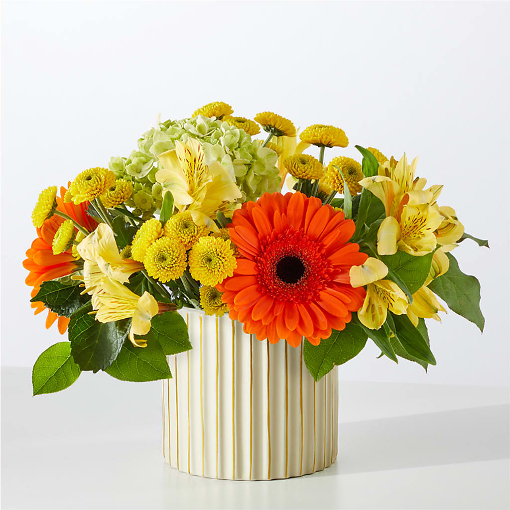 Autumn Sunshine Bouquet with Ivory Vase – CRALL'S MONONGAHELA FLORAL & GIFT, Monongahela PA