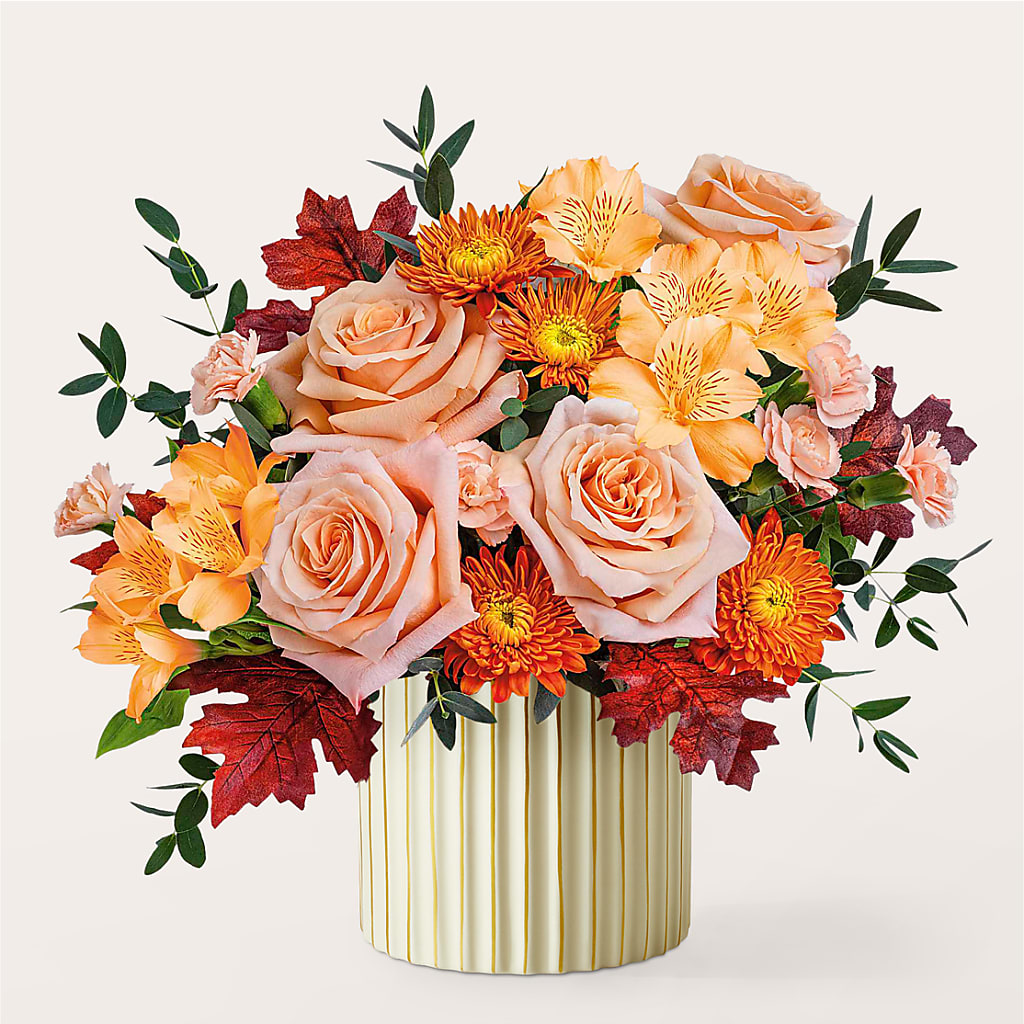 Spiced Latte Bouquet with Ivory Vase – CRALL'S MONONGAHELA FLORAL & GIFT, Monongahela PA