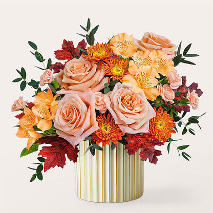 Spiced Latte Bouquet with Ivory Vase – CRALL'S MONONGAHELA FLORAL & GIFT, Monongahela PA