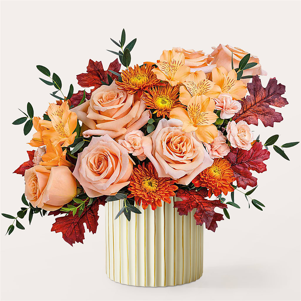 Spiced Latte Bouquet with Ivory Vase – CRALL'S MONONGAHELA FLORAL & GIFT, Monongahela PA