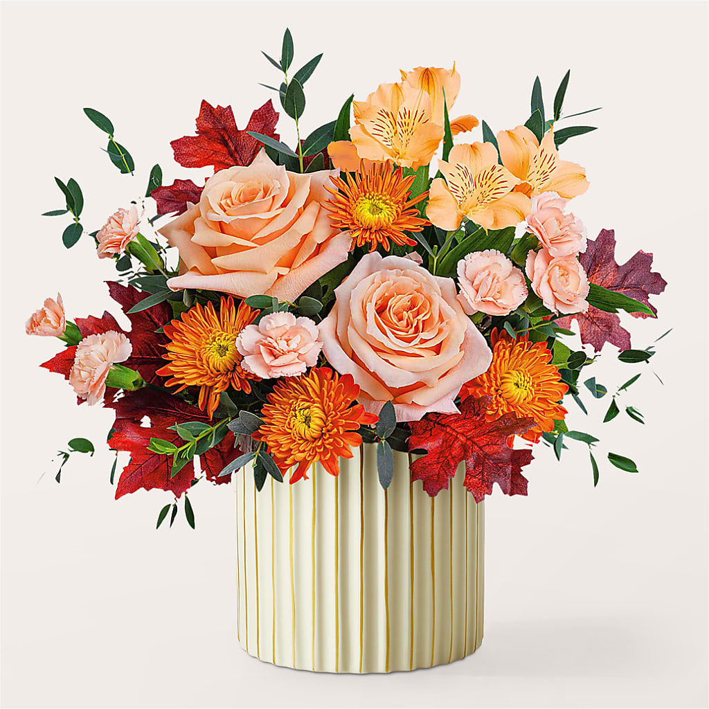 Spiced Latte Bouquet with Ivory Vase – CRALL'S MONONGAHELA FLORAL & GIFT, Monongahela PA