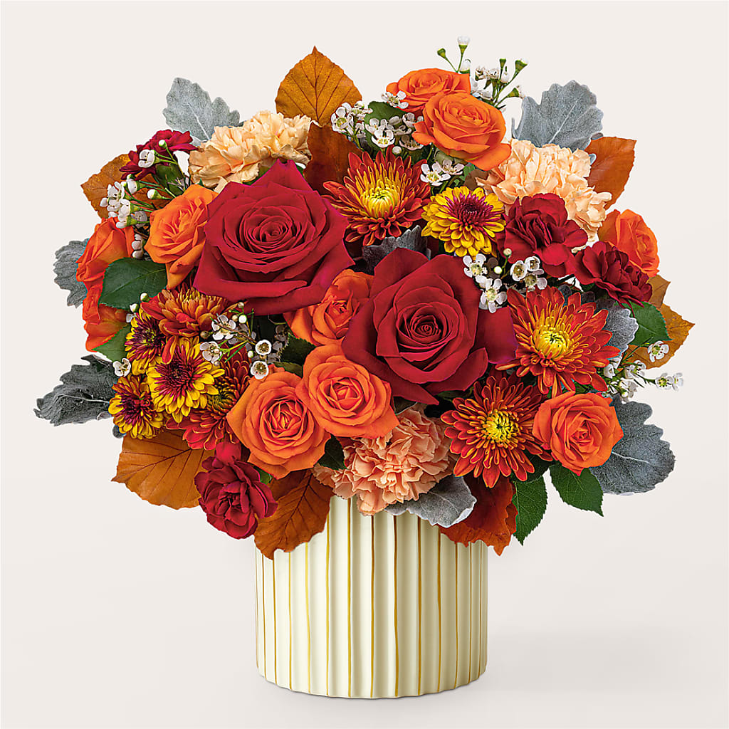 Merlot Bouquet with Ivory Vase – CRALL'S MONONGAHELA FLORAL & GIFT, Monongahela PA
