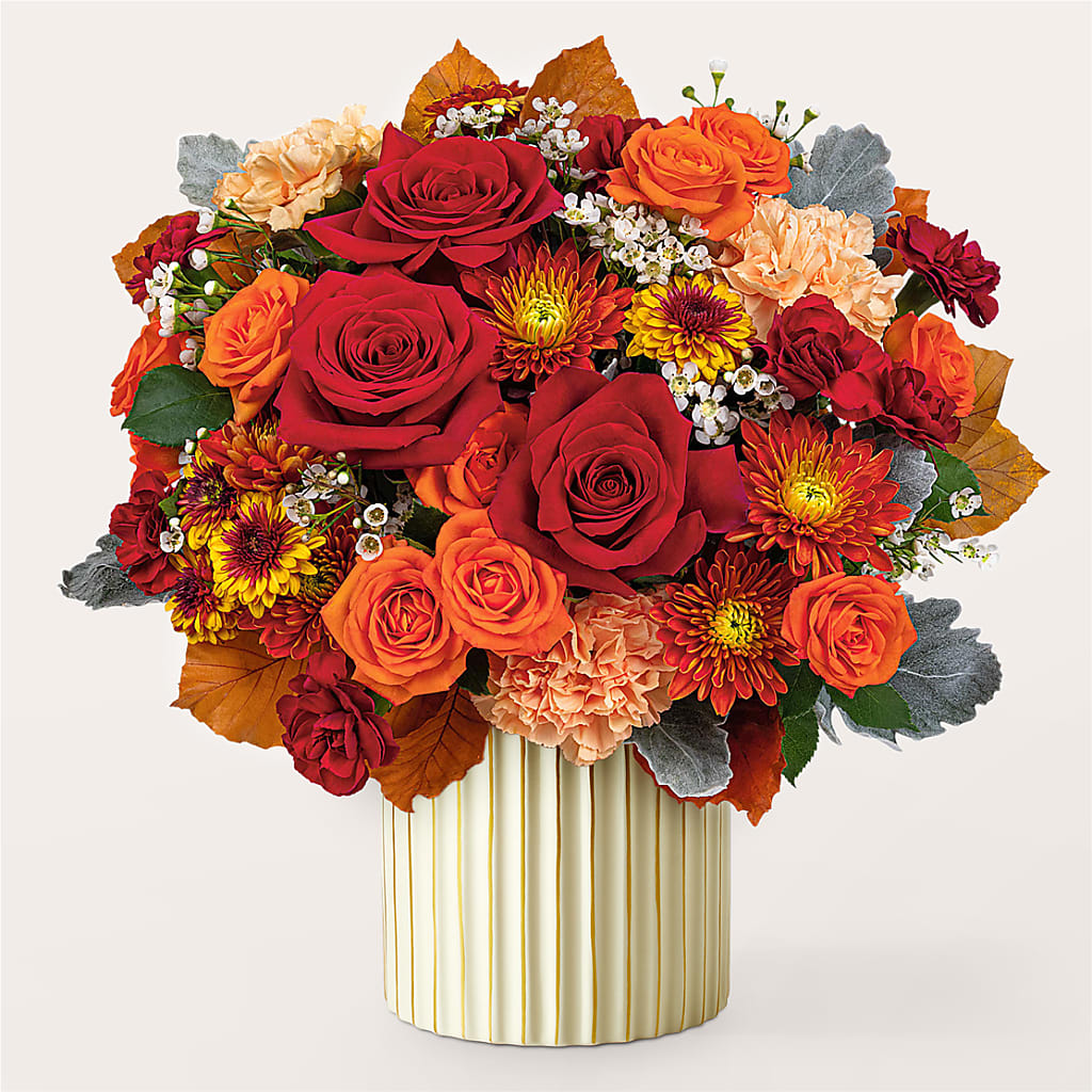 Merlot Bouquet with Ivory Vase – CRALL'S MONONGAHELA FLORAL & GIFT, Monongahela PA
