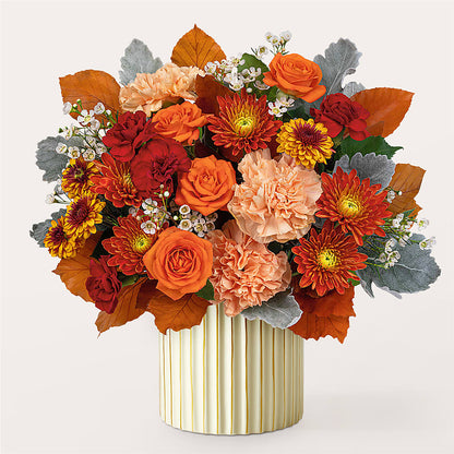 Merlot Bouquet with Ivory Vase – CRALL'S MONONGAHELA FLORAL & GIFT, Monongahela PA