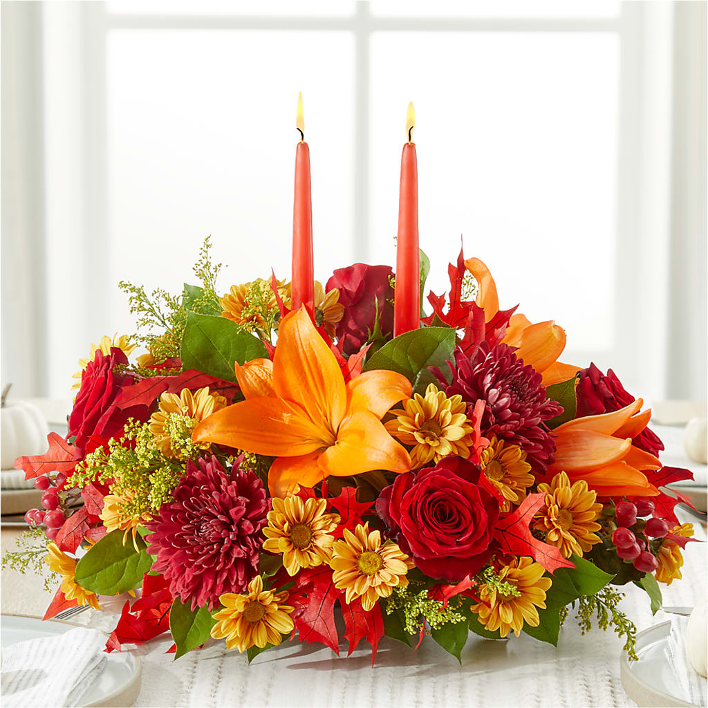 Autumn's Embrace Centerpiece – CRALL'S MONONGAHELA FLORAL & GIFT, Monongahela PA