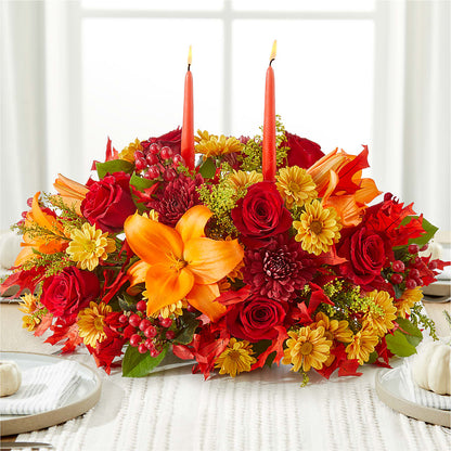 Autumn's Embrace Centerpiece – CRALL'S MONONGAHELA FLORAL & GIFT, Monongahela PA