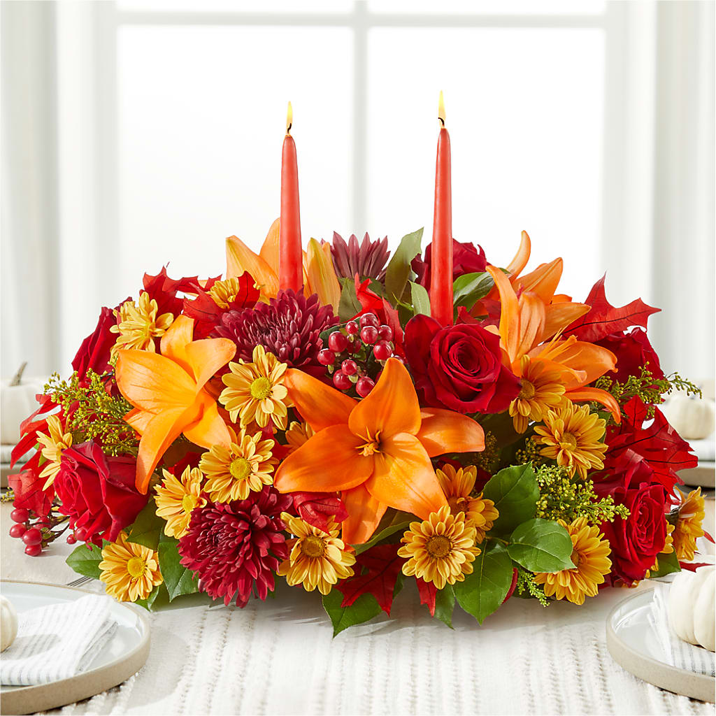 Autumn's Embrace Centerpiece – CRALL'S MONONGAHELA FLORAL & GIFT, Monongahela PA