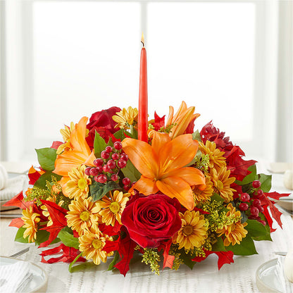 Autumn's Embrace Centerpiece – CRALL'S MONONGAHELA FLORAL & GIFT, Monongahela PA