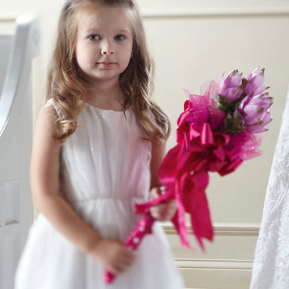 Sparkle Pink Flower Girl Bouquet – CRALL'S MONONGAHELA FLORAL & GIFT, Monongahela PA