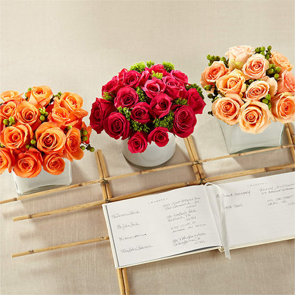 Dawn Rose Centerpiece – CRALL'S MONONGAHELA FLORAL & GIFT, Monongahela PA